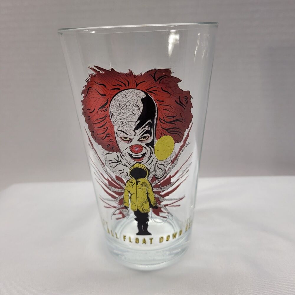 IT: The Movie Pennywise "They All Float Down Here" 16oz. Pint Glass Tumbler